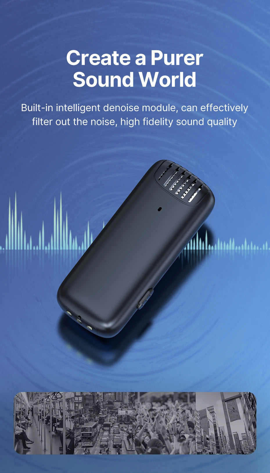 Ulanzi J12 Wireless Lavalier Lapel Microphone Set for iPhone 16/15/14 Android Mini Condenser Mic with Omnidirectional Pickup for Live Broadcast Short Video Recording