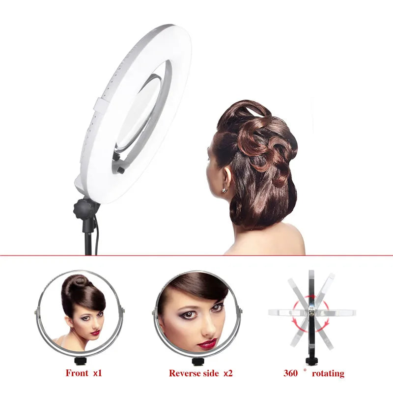 18inch FE480 96W LED Ring Light with Tripod And Remote Control Bi-color Video Lamp for Makeup Beauty Salon Photography Studio