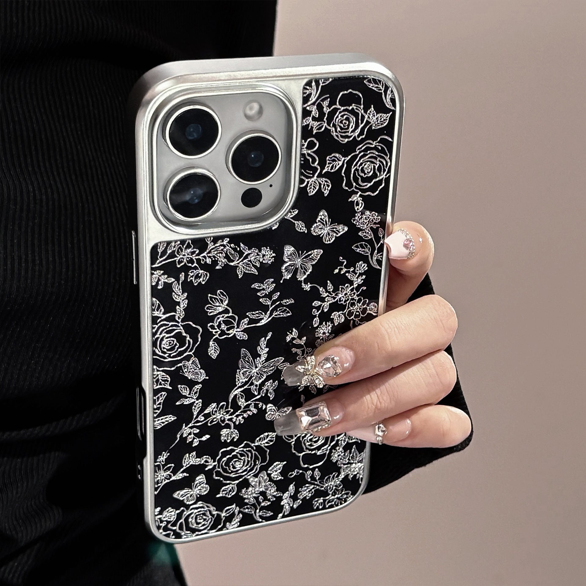 Gilt Apple 16promax mobile phone case iphone17 electroplating 13/14 butterfly 15 premium sense suitable for Huawei