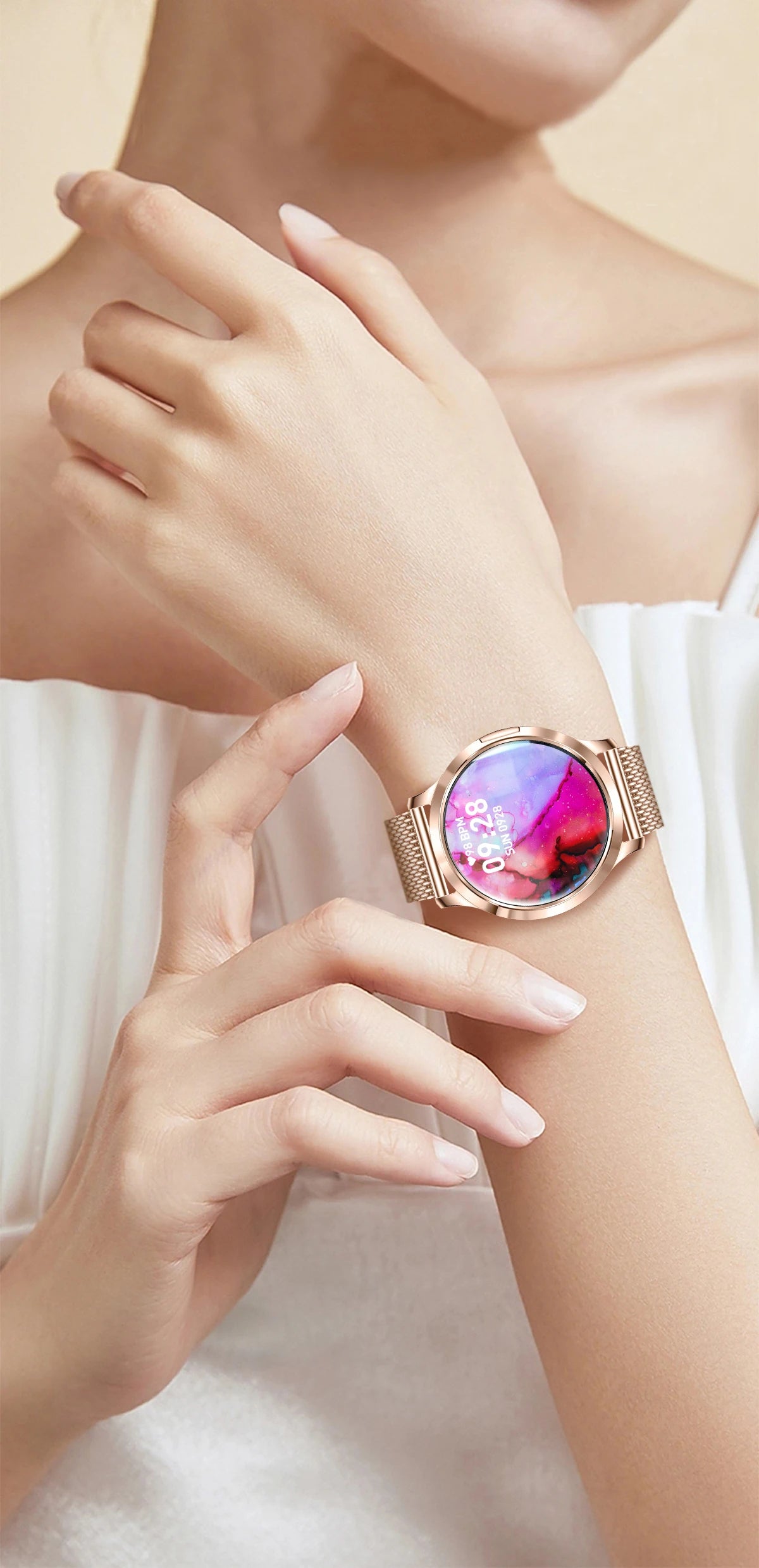 2025 New 1.32inch AMOLED Smart Watch Women GPS Trajectory Heart Rate Bluetooth Call Always Display Lady Smartwatches Men For IOS