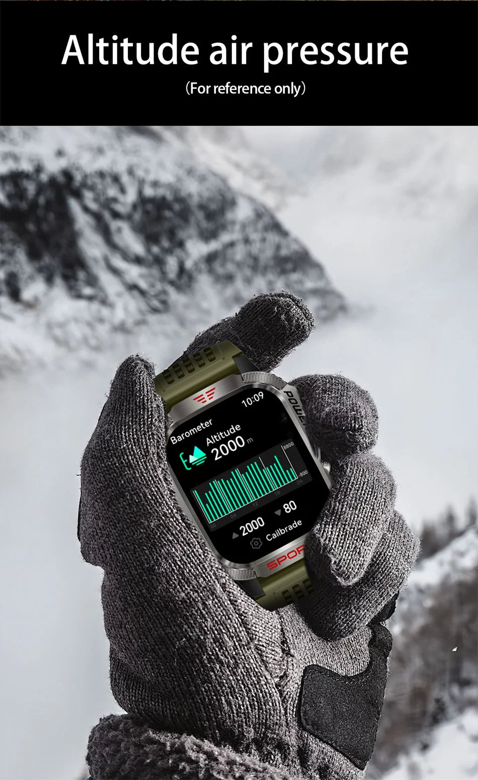 2026 Military Smart Watch with GPS Compass Waterproof Bluetooth Call Functionality And GPS Sport Tracker for Outdoor Activities