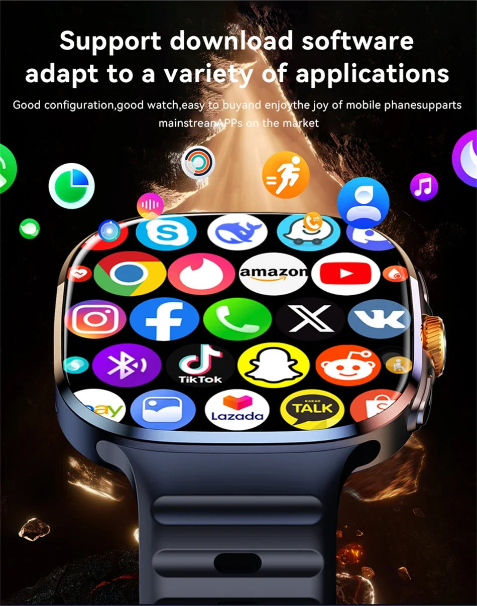 4G/5G Smartwatch 2.4 Inch HD AMOLED Screen 190° Rotary Camera GPS WiFi Android 10.0 Smart Watch with Heart Rate & Sleep Tracker