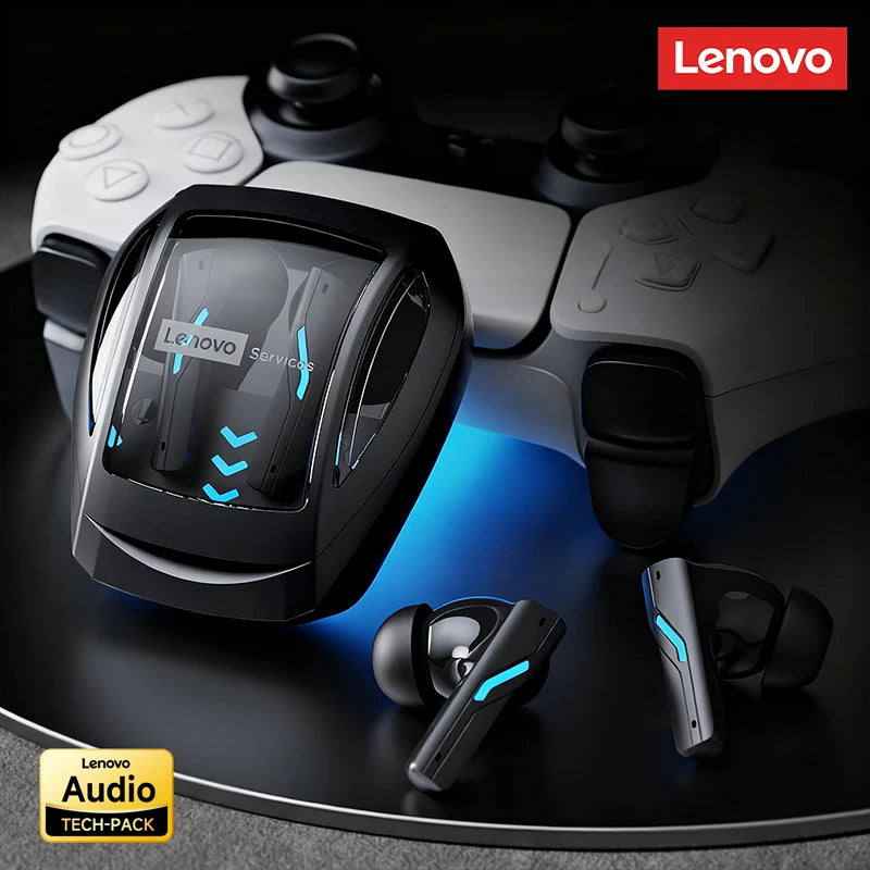 Lenovo GT100 True Bluetooth 6.0 Earphones Esports Gaming Wireless Headphone Low Latency HiFi Sound Music Earbuds Long Endurance