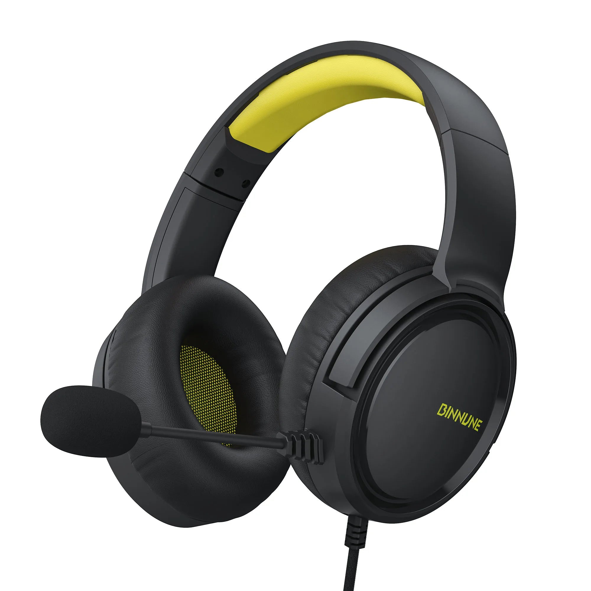 BINNUNE Gaming Headset with Microphone, Wired Gaming Headphones for PS5 PS4 Xbox Series X|S Xbox One PC Nintendo Switch, Noise Cancelling, Stereo Sound