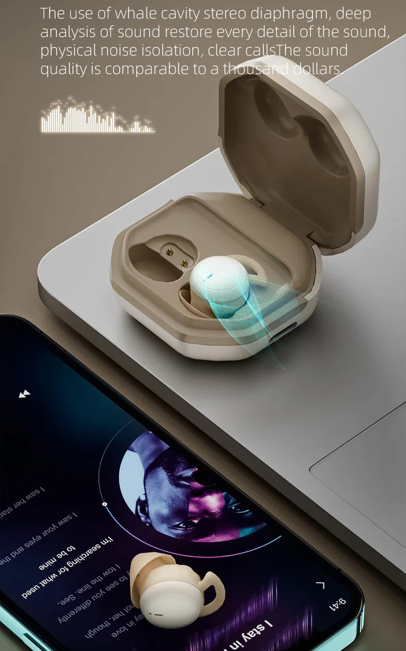 Bluetooth Earbuds,Wireless Sleep Ear Buds,Invisible Noise Cancelling Earphones,Bluetooth  Sleeping Headset for Small Ears Canal