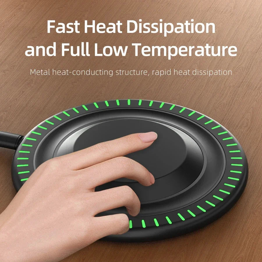 Fast Wireless Charger Pad – Qi Charging Dock for iPhone 16/15/14/13/12/X/XS Max & Samsung, Xiaomi, Huawei Phones.