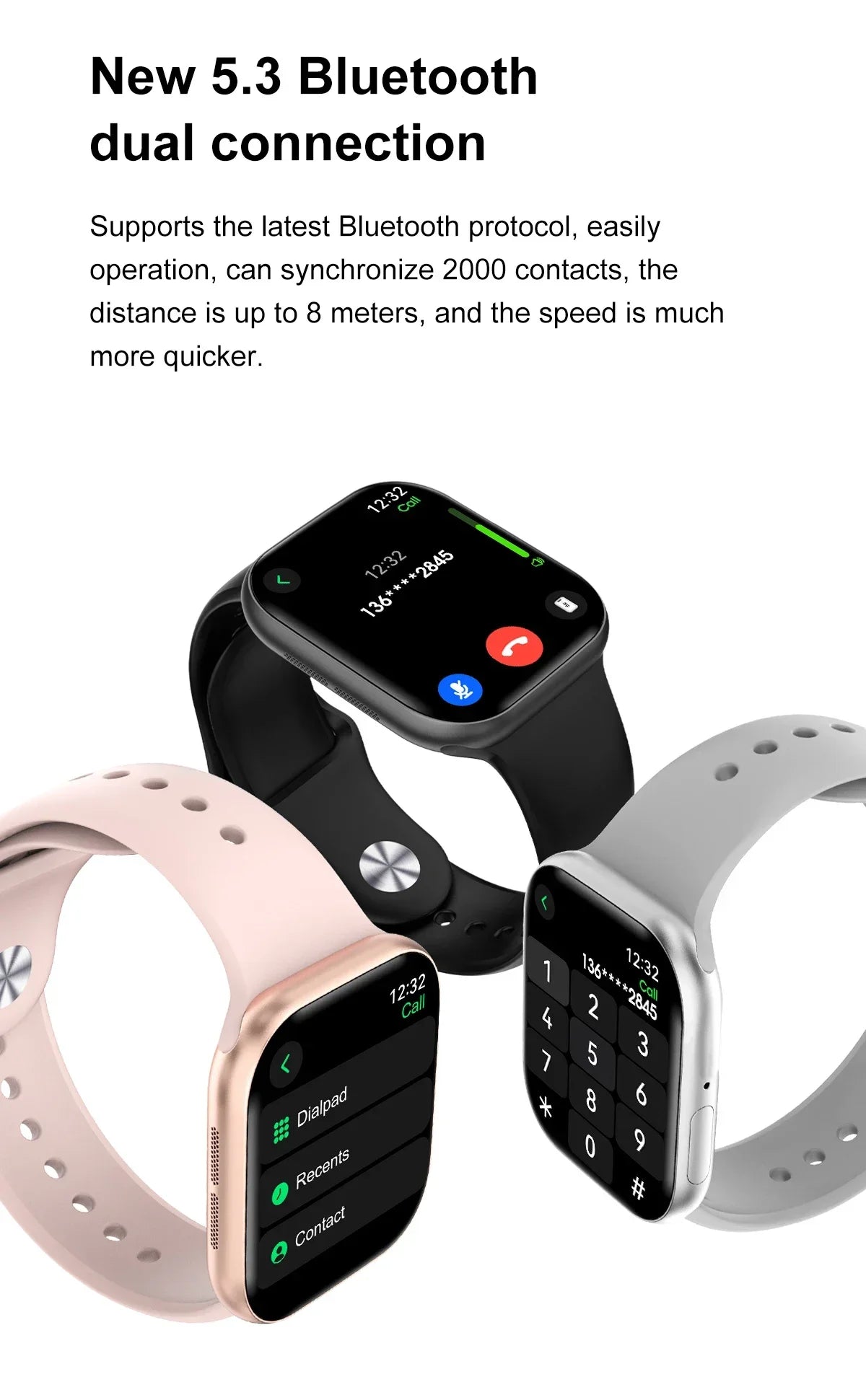 2025 New Original for Apple DT Watch 10 Smart Watch Men AMOLED 4GB Memory Music 3D Surround BT Call Waterproof smart watch Woman