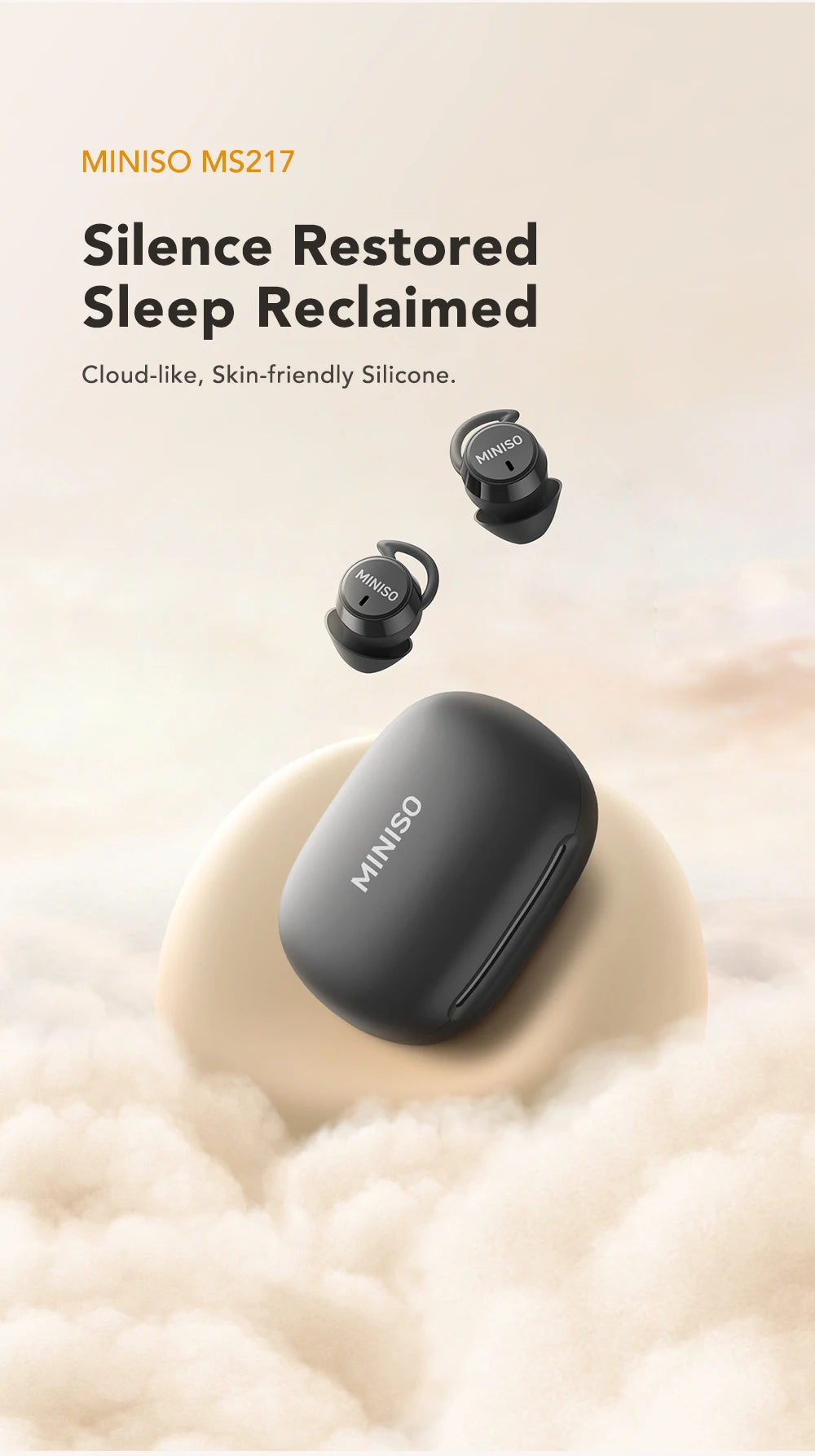 Noise Reduction Wireless Bluetooth Earphones MINISO MS217  Earbuds 50Hrs Playback Comfortable AI Translation for 150+ Languages