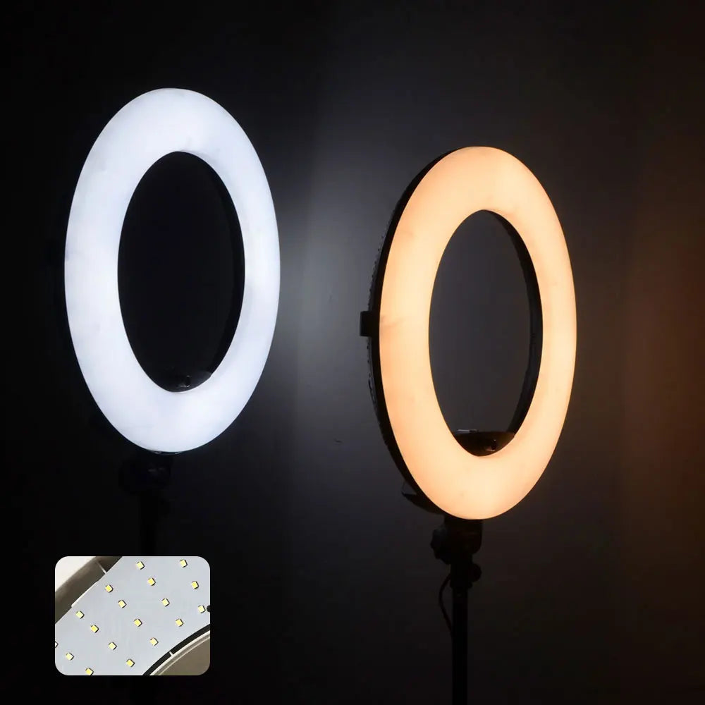 18inch FE480 96W LED Ring Light with Tripod And Remote Control Bi-color Video Lamp for Makeup Beauty Salon Photography Studio