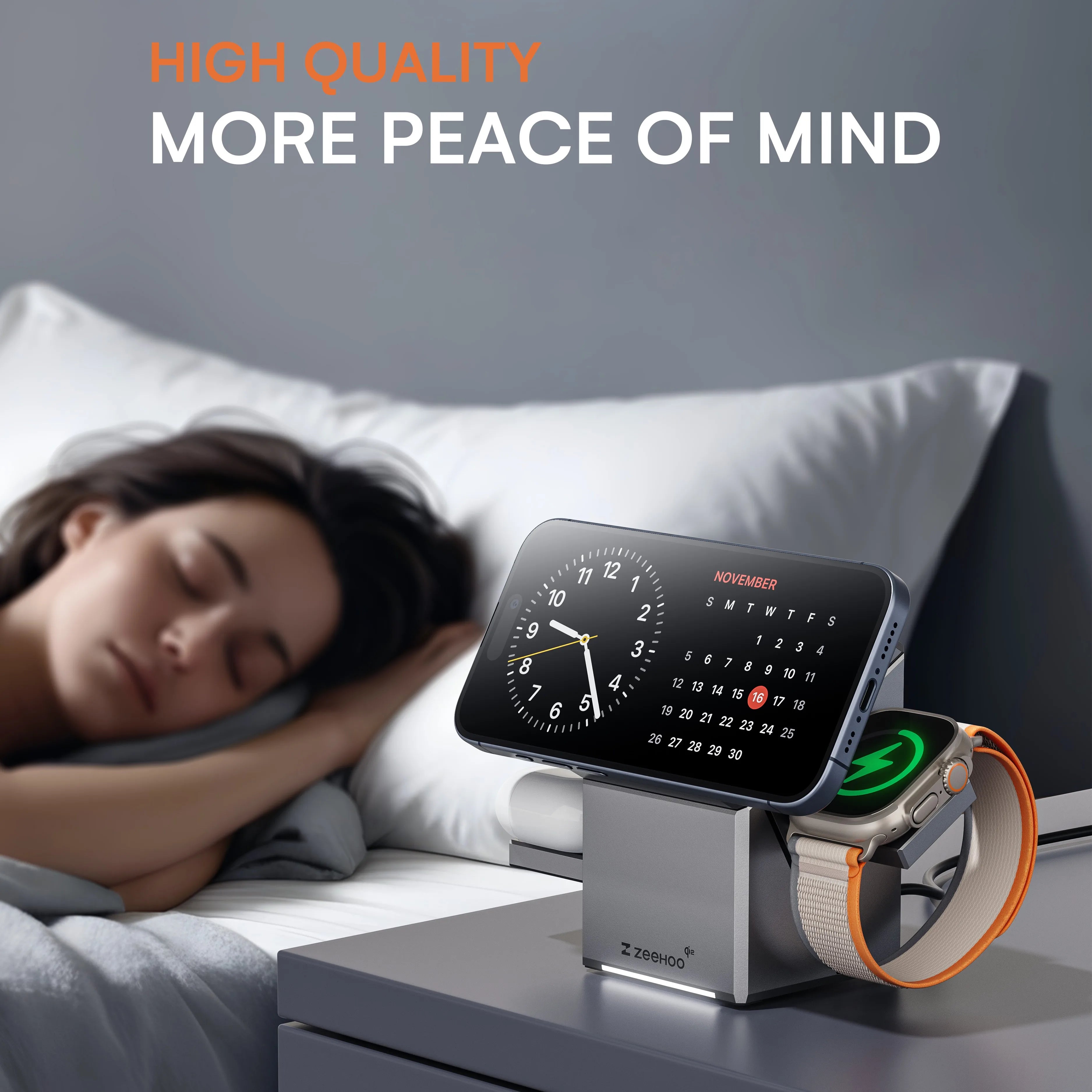 ZeeHoo 3-in-1 Qi2 Magnetic Wireless Charger (20W Max)