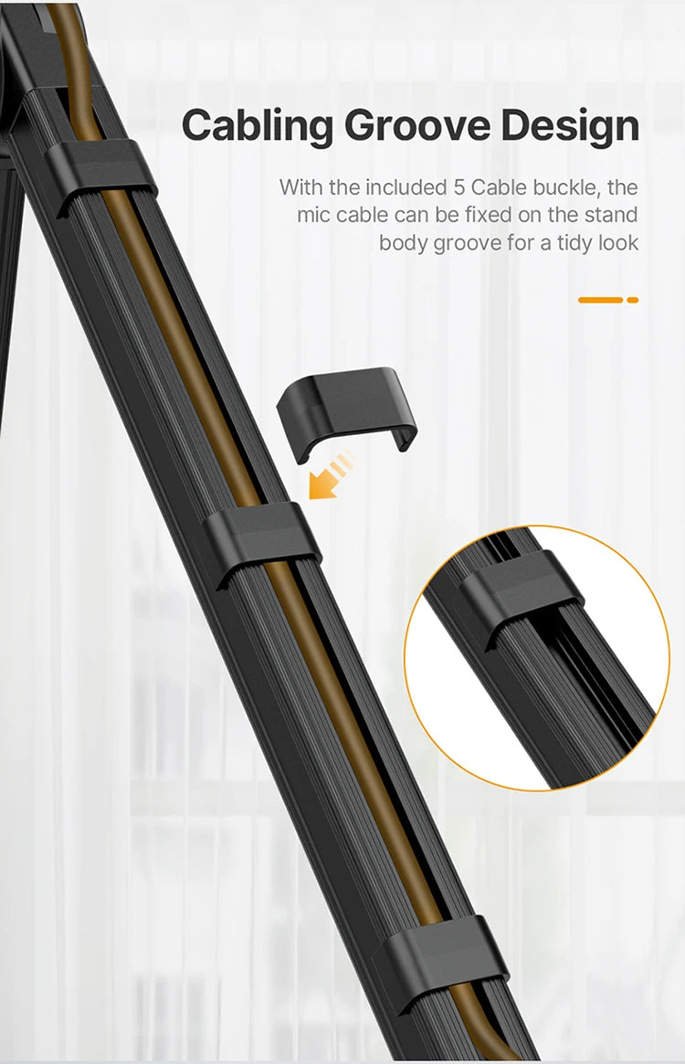Ulanzi Vijim LS24 Microphone Boom Arm Stand Desktop Adjustable For DSLR Camera Smartphone Fill Light Microphone Holder Mount