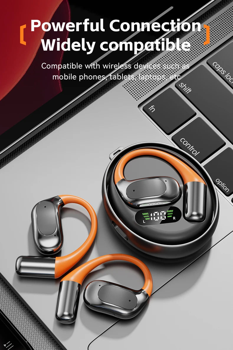 Tecsire OWS Bluetooth Earphones Earhook Wireless Earbuds Hifi Stereo ENC Mic for Sports Audio Book