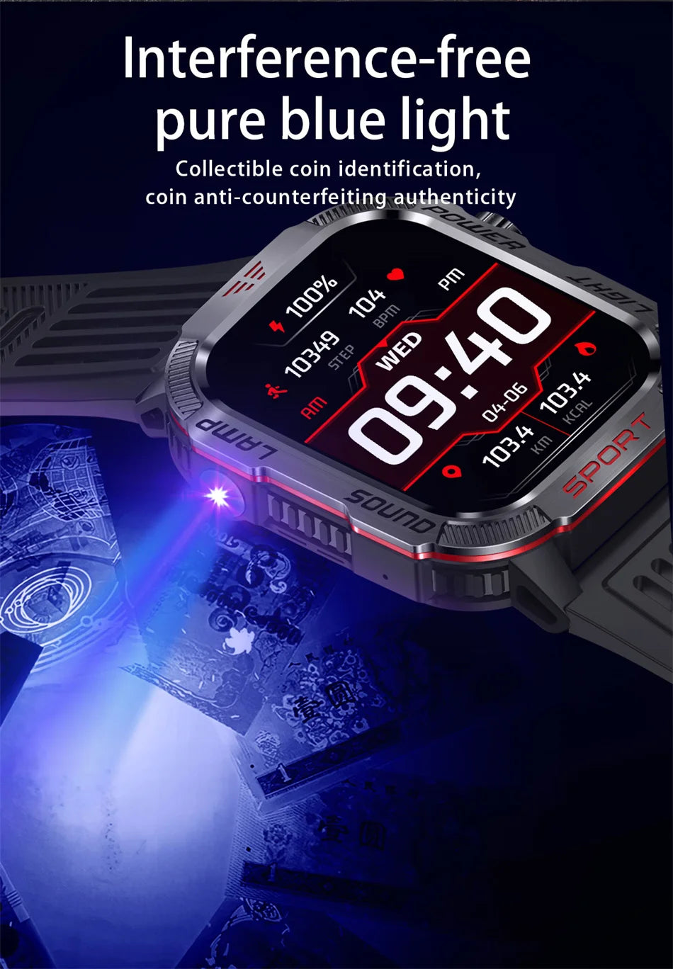 2026 Military Smart Watch with GPS Compass Waterproof Bluetooth Call Functionality And GPS Sport Tracker for Outdoor Activities