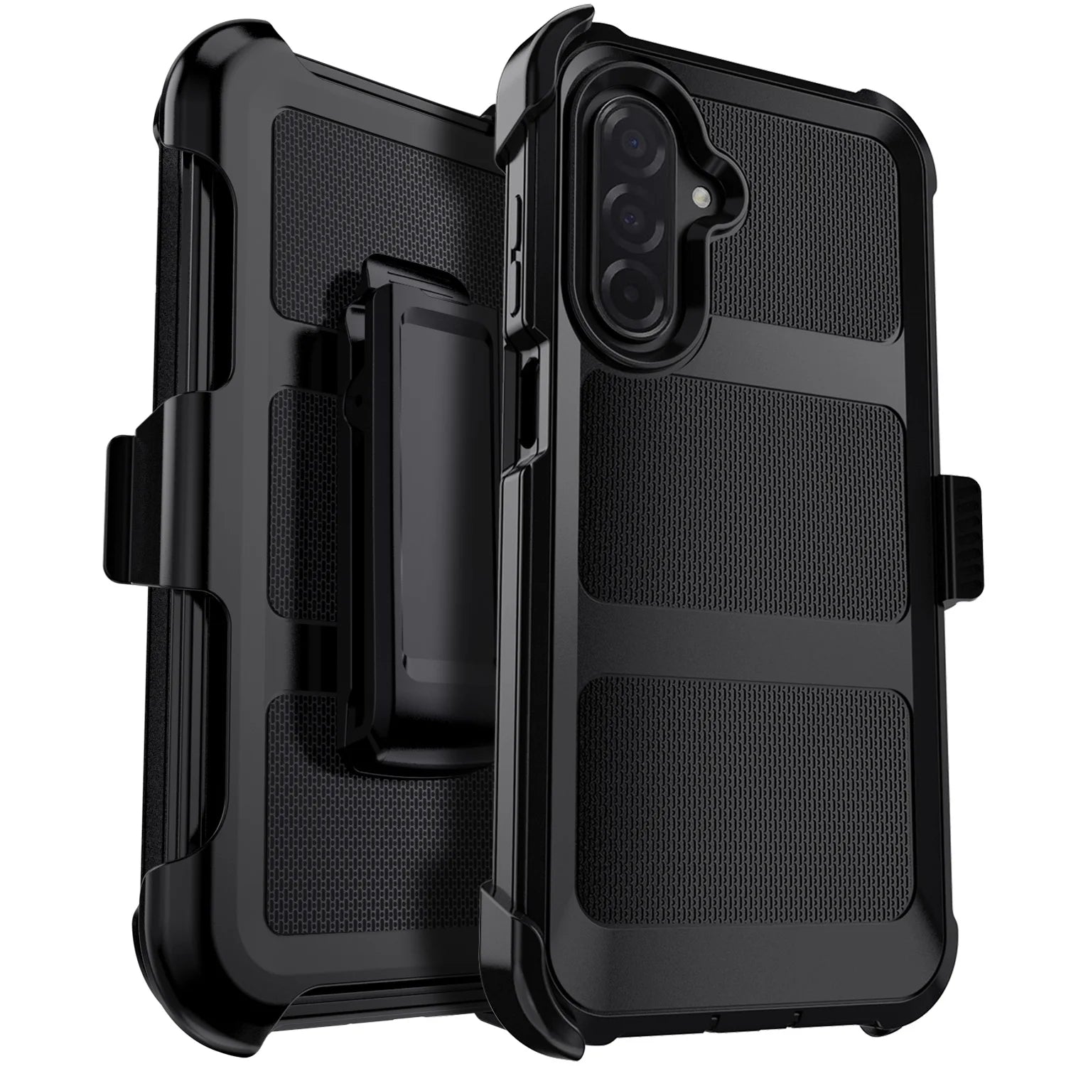 For Samsung Galaxy A06/A16/A26/A36/A56/A07 4G/A17 5G Phone Case Rugged Shockproof Heavy Duty Dual Layers Cover Black With Clip