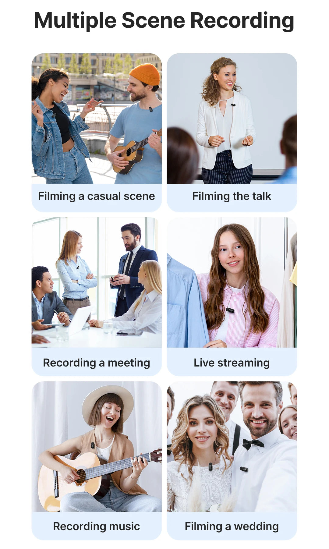 BOYA BOYA mini Wireless Lavalier Microphone for iPhone 15/16 Android USB-C Devices Noise Reduction for Video Recording Streaming