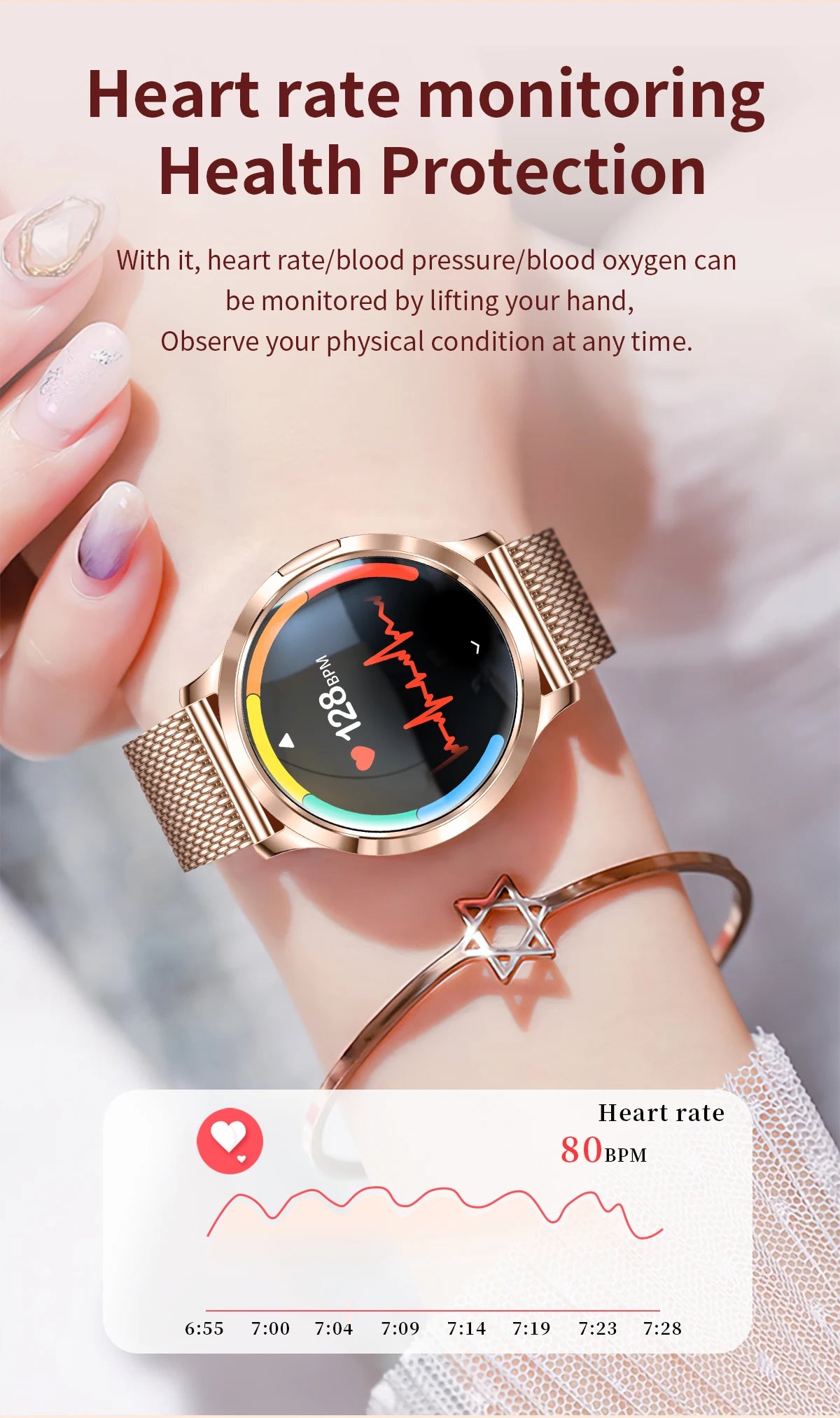 2025 New 1.32inch AMOLED Smart Watch Women GPS Trajectory Heart Rate Bluetooth Call Always Display Lady Smartwatches Men For IOS