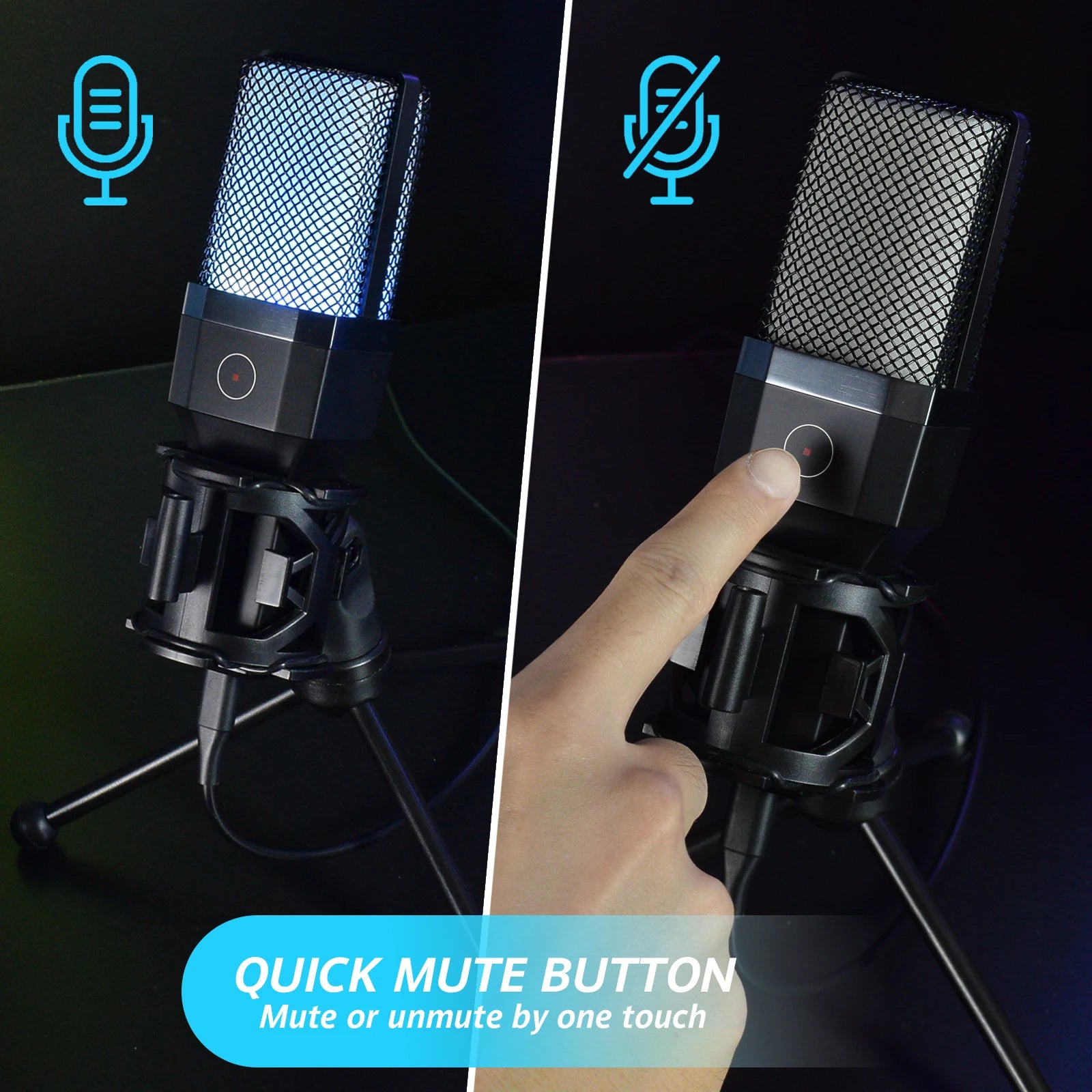 Professional USB Condenser Microphone Kit – Gaming & Podcast Mic for PC/Laptop, Wired Studio Recording Mic for Streaming, Karaoke & Voice Overs.