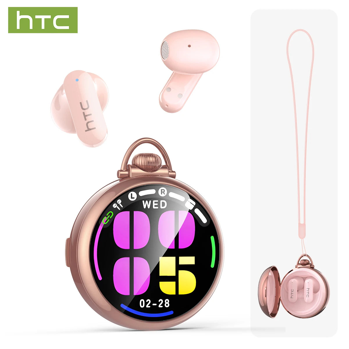 Ai Translation Smart Assistant HTC NE71 Wireless Bluetooth Earphones Headphones Full HD LCD Display Headset Music Sports Earbuds