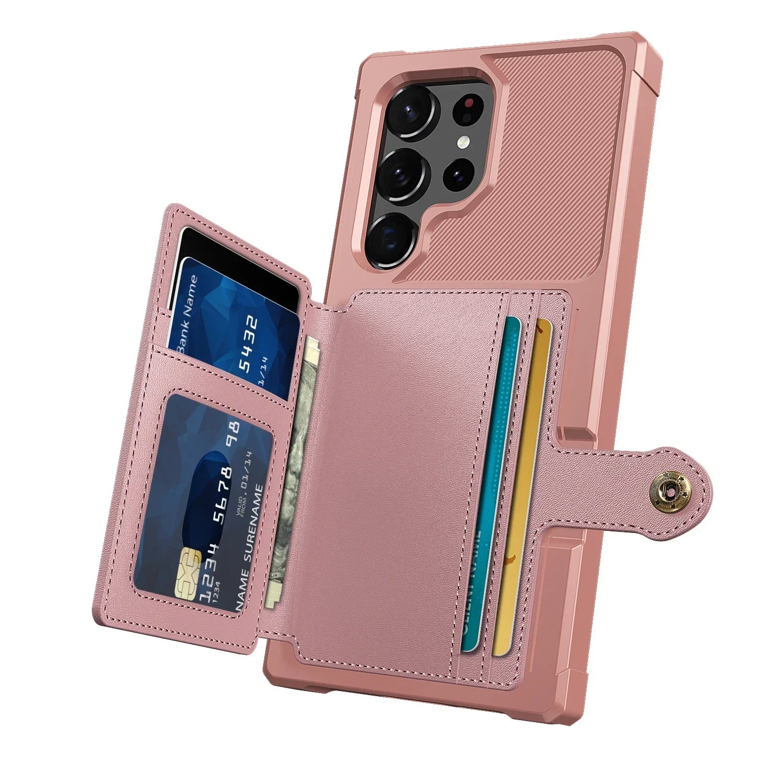 Samsung Galaxy, Credit Card Case PU Leather Flip Wallet Cover