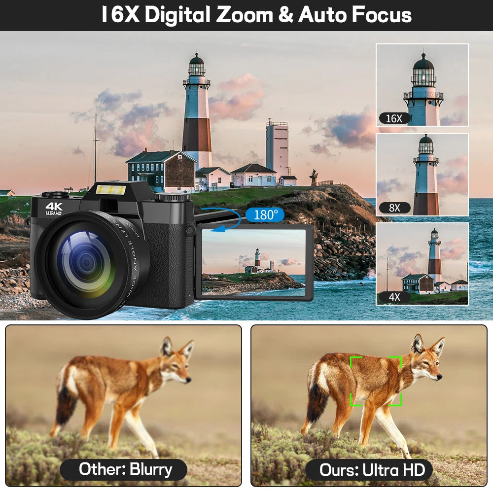 Gavonde 4K 56MP Digital Camera