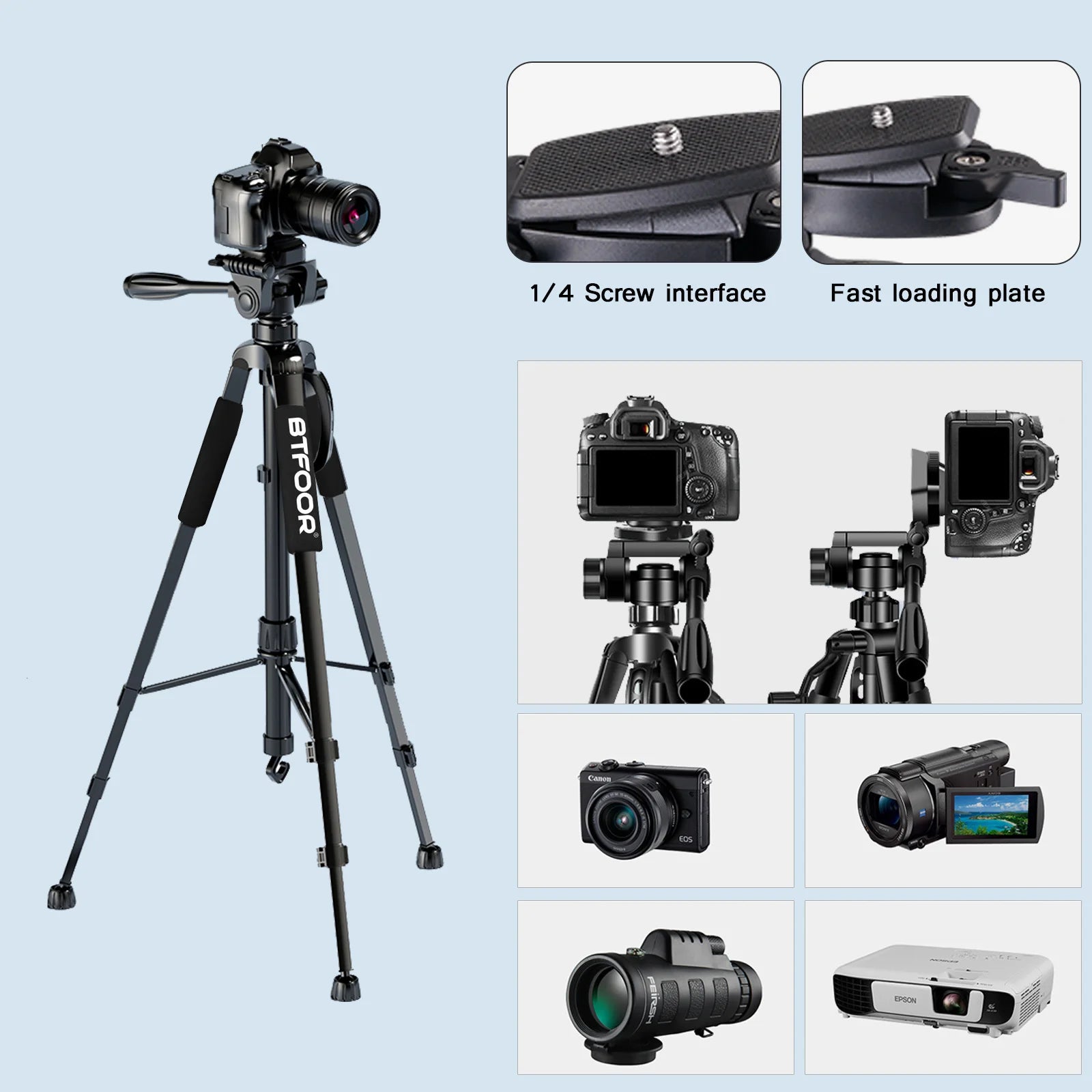 BTFOOR 3520 Professional Aluminum Tripod