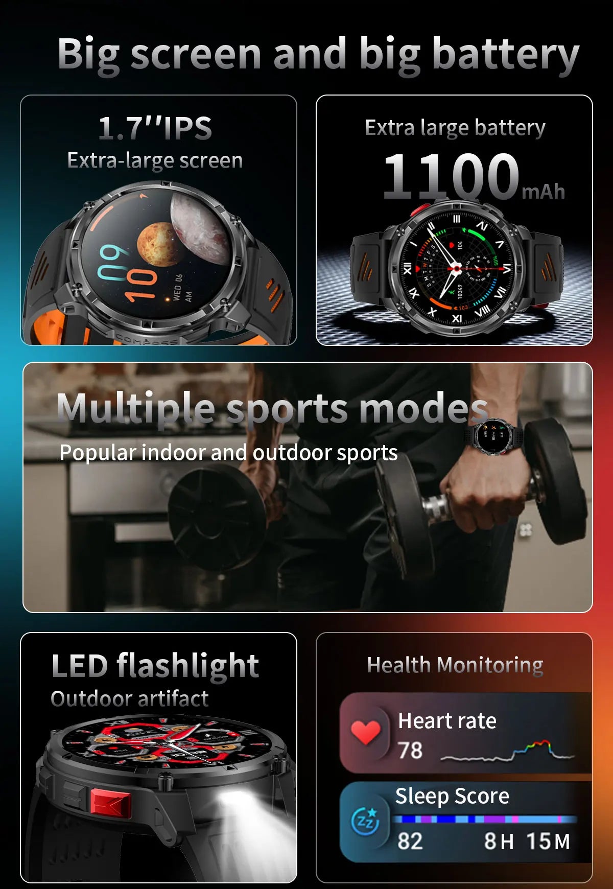 2026 New T-Rex3 Pro GPS Tracker 1100mAh Smartwatch Men 120-Day Standby Clock Rugged Outdoor Sport 10ATM Waterproof Call Watches