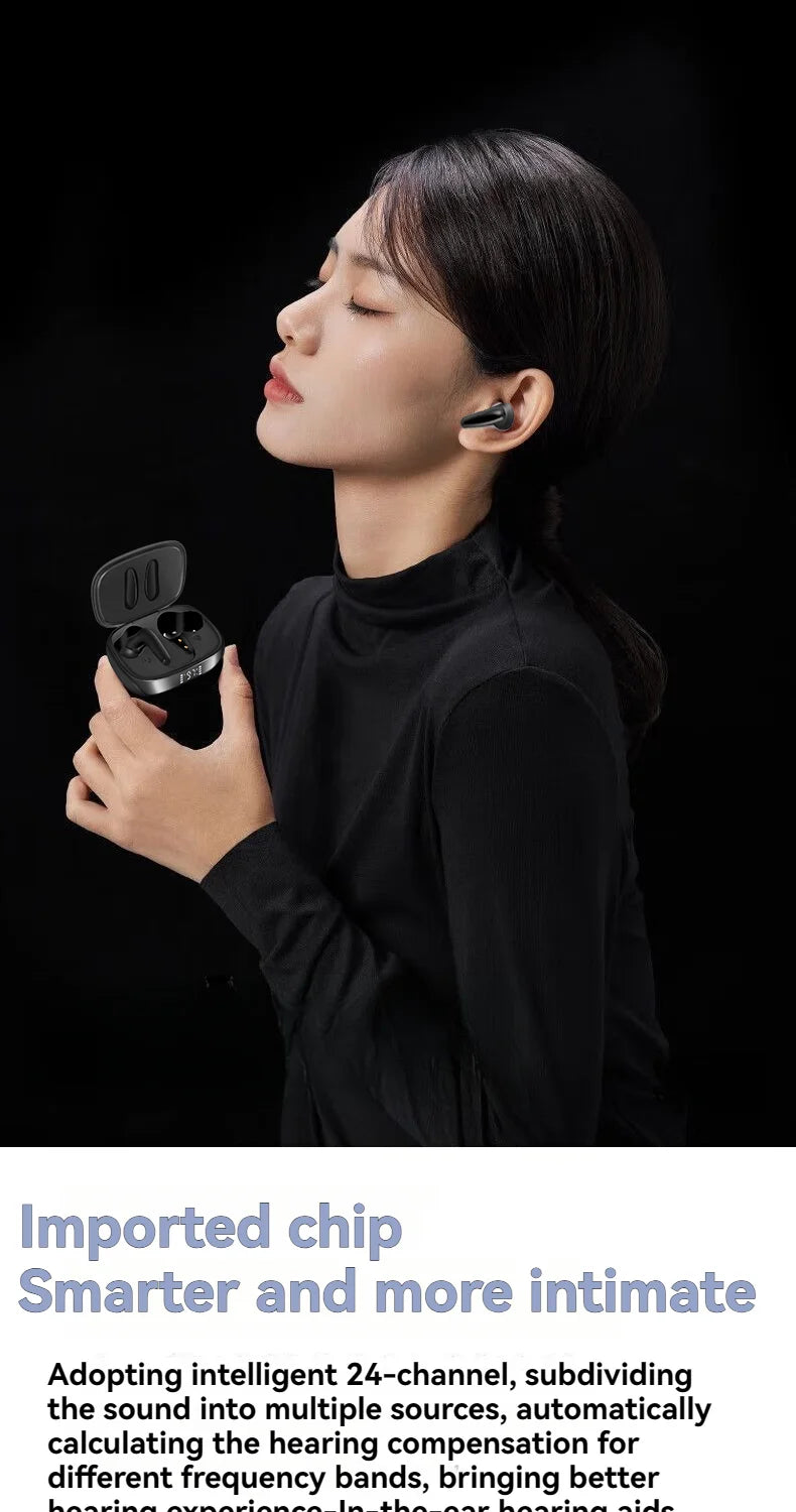 ITE Hearing Aids Rechargeable,Bluetooth Hearing Aids for Seniors with Smart App Enabled Call iOS/Android,Authentic Sound Quality