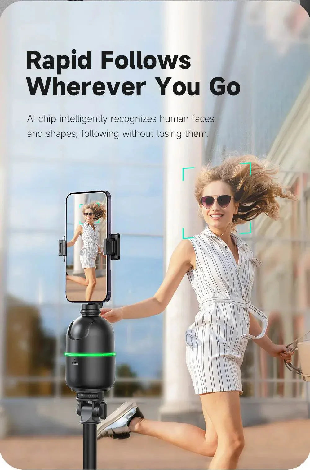 Selfieshow P03 Gimbal Stabilizer with 360 Rotation Tracking