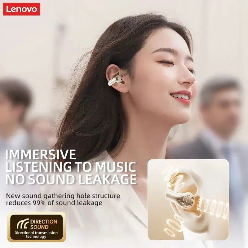 Lenovo EA400 OWS Wireless Bluetooth Earphones Noise Reduction Gaming Headphones HlFl Sound Quality Ear Clip for Xiaomi Phone