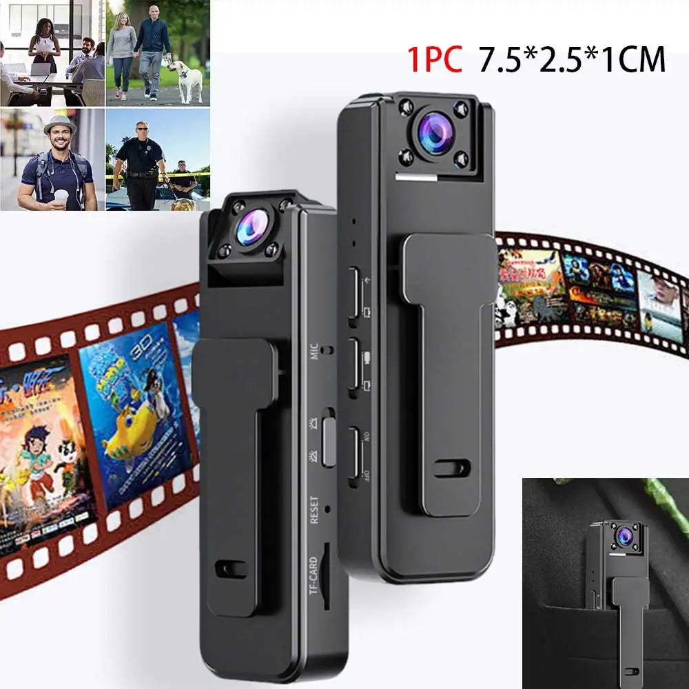 1080P Mini Body Camera with Audio & Video – Thumb Size Wearable Action Cam, Hands‑Free Waterproof Portable Camcorder