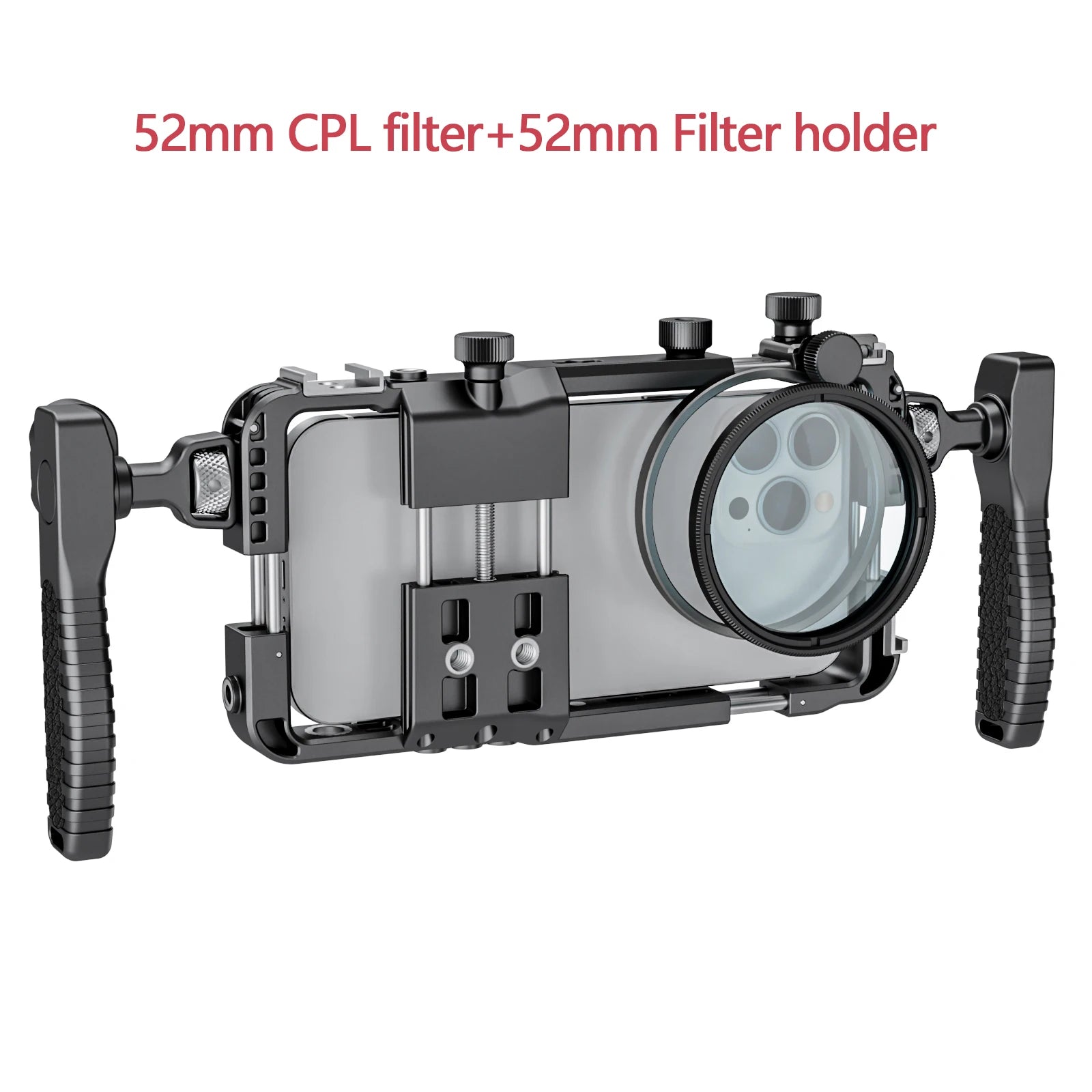 Ultra Light Phone Cage with Bluetooth 3 Cold Shoe Mounts Telescopic 58-85mm Compatible with iPhone Samsung Huawei for Vlog Video