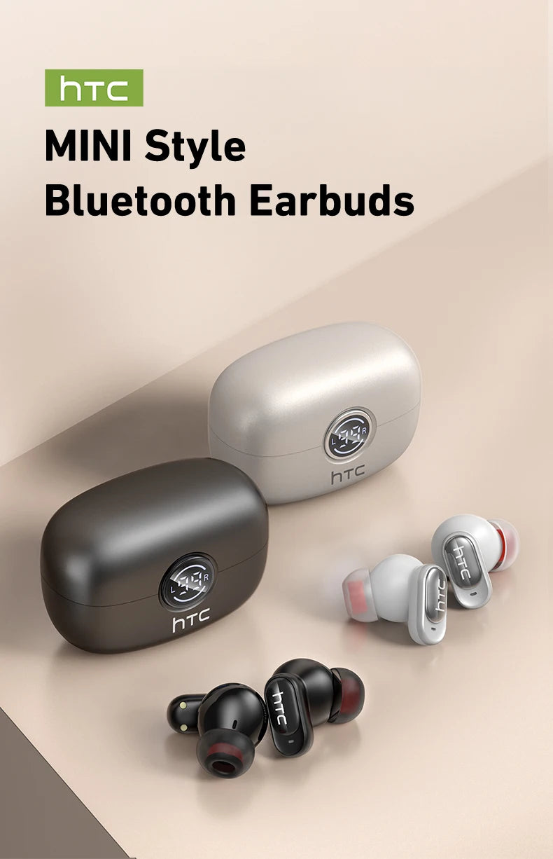 HTC NE79 TWS Wireless Bluetooth Earphones: AI Translator Earbuds Noise Cancellation Long Battery Life Premium Audio Headphones