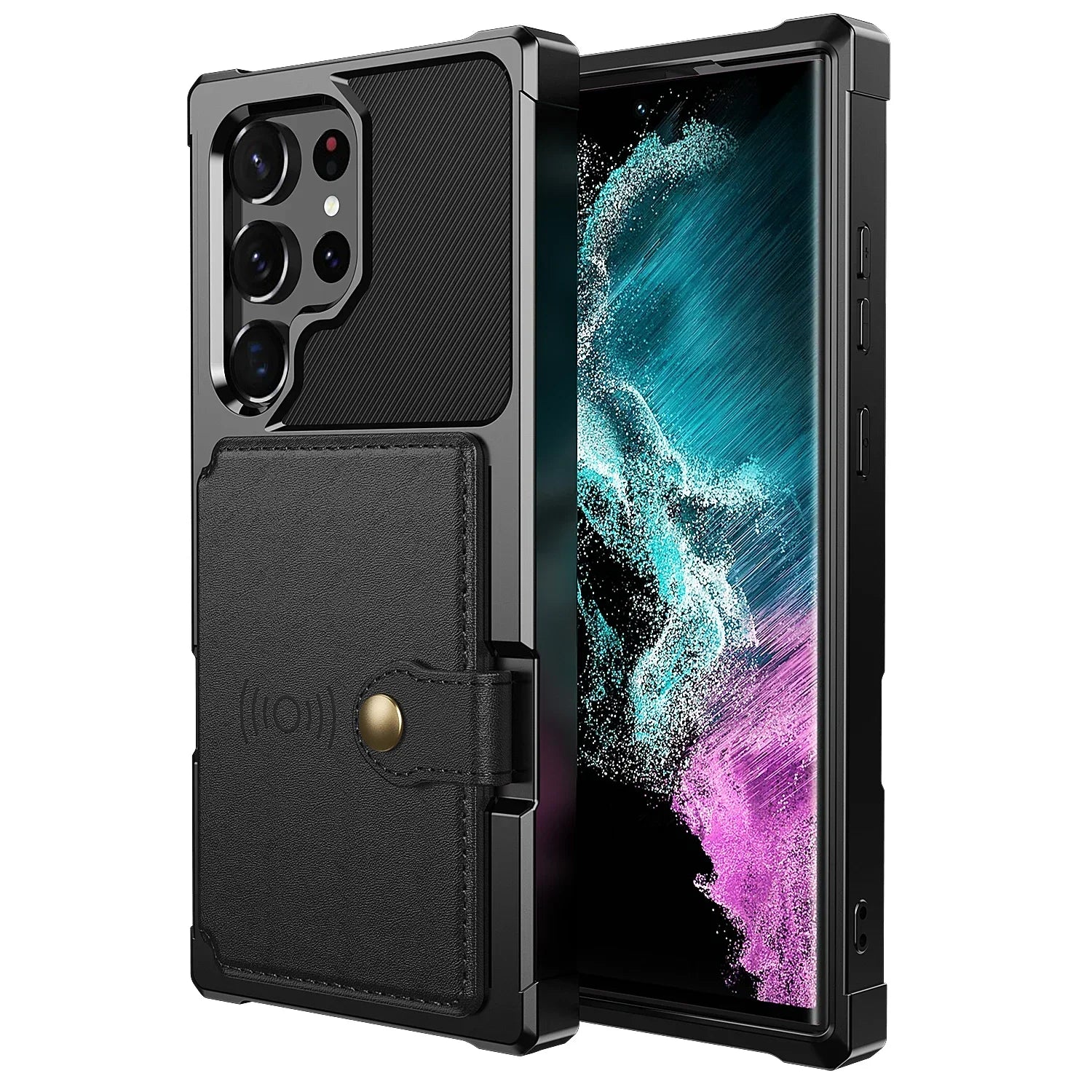 Samsung Galaxy, Credit Card Case PU Leather Flip Wallet Cover