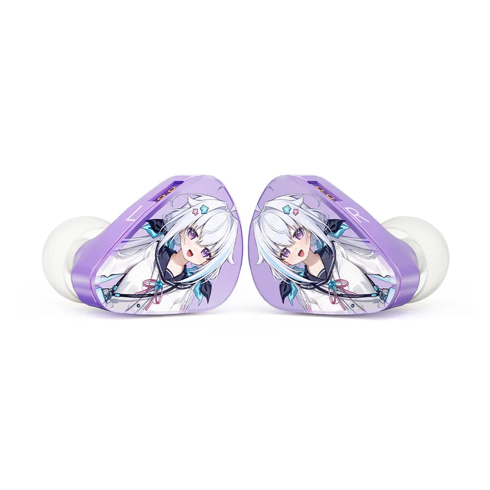 CVJ NOZOMI In-Ear Earphones 2DD+1PD New Planar 3 Unit HIFI Earbuds Interchangeable Panel Nozzle (Anime Collaboration)