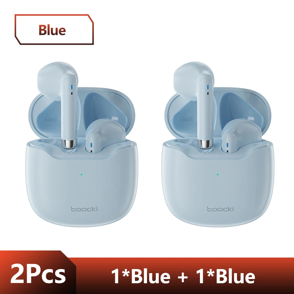 Toocki Wireless Bluetooth Headphones Bluetooth 5.3 TWS Earphones IPX4 Waterproof Mini Earbuds For Xiaomi Huawei Redmi All Phone