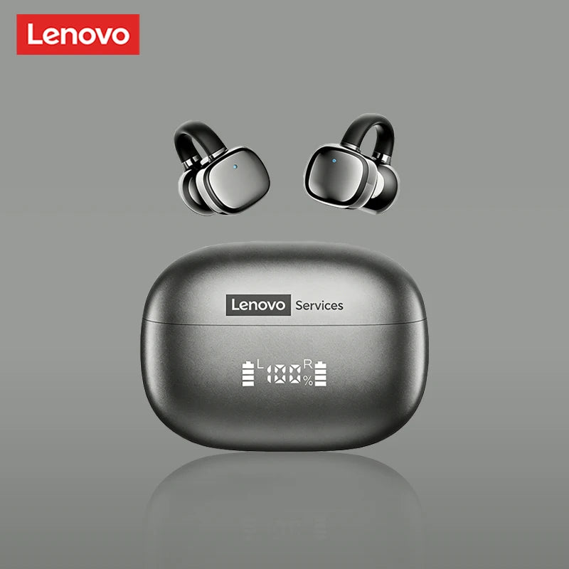 Lenovo Open Ear Wireless Earbuds Bluetooth 6.0 Comfort Clip On Gaming Sports Earphones LED Digital Power Display RS119 Pro