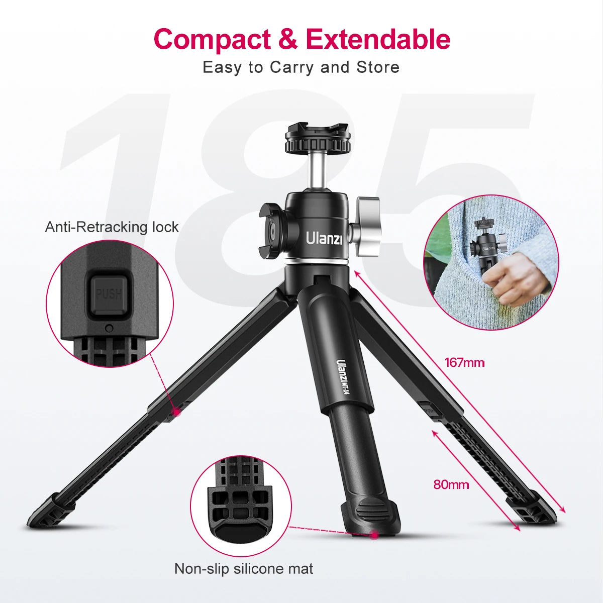 Ulanzi MT-14 Mini Tripod & Ball Head