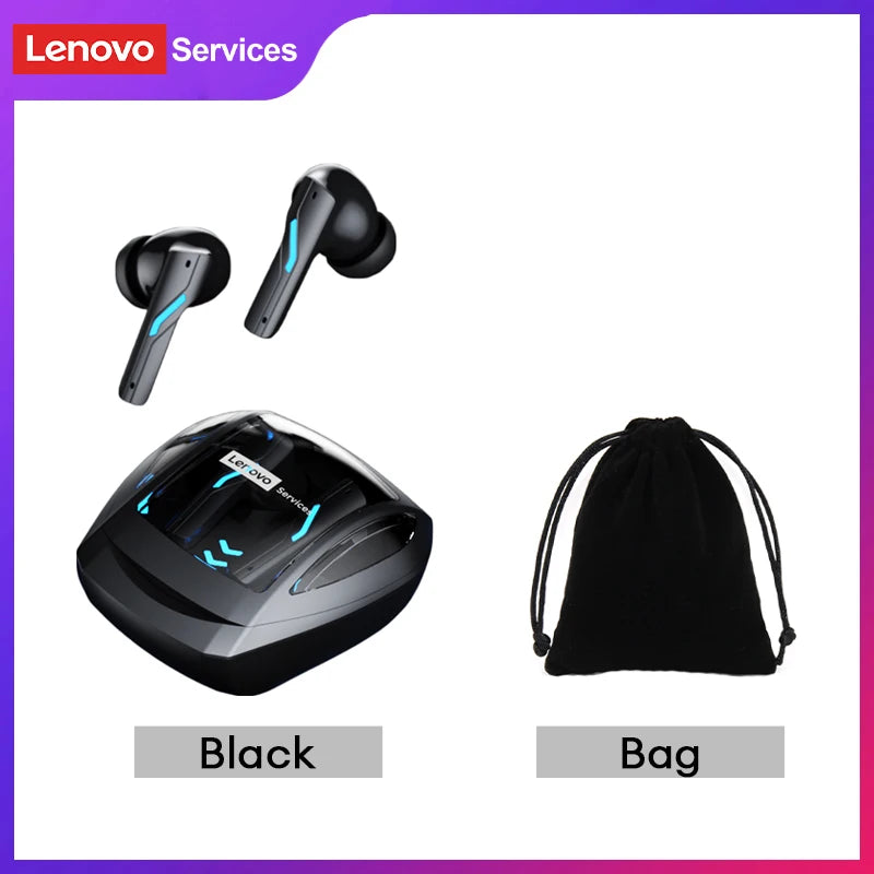 Choice Lenovo GT100 TWS Bluetooth 6.0 Gaming Earbuds Ultra Low Latency Long Endurance Wireless Headphone HD Voice Calls Earphone