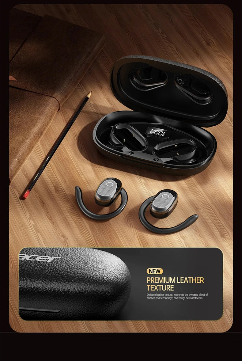 [Official Acer Product] Ohr553 Wireless Bluetooth Earphones with Earhook Design, Ows Design, Hd Calls, Comfortable Wear, Suitable for Sports and Running, Compatible with Mobile Phones, Tablets, and Laptops