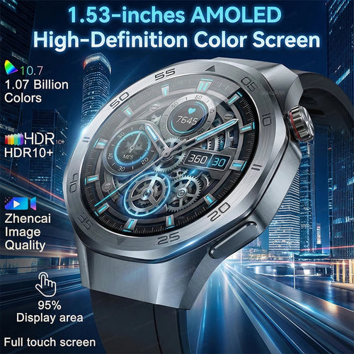 2026 New Luxury GPS Smart Watch Men Compass Altimeter 3ATM Waterproof Health Monitor Bluetooth Call Business Sports Smartwatch