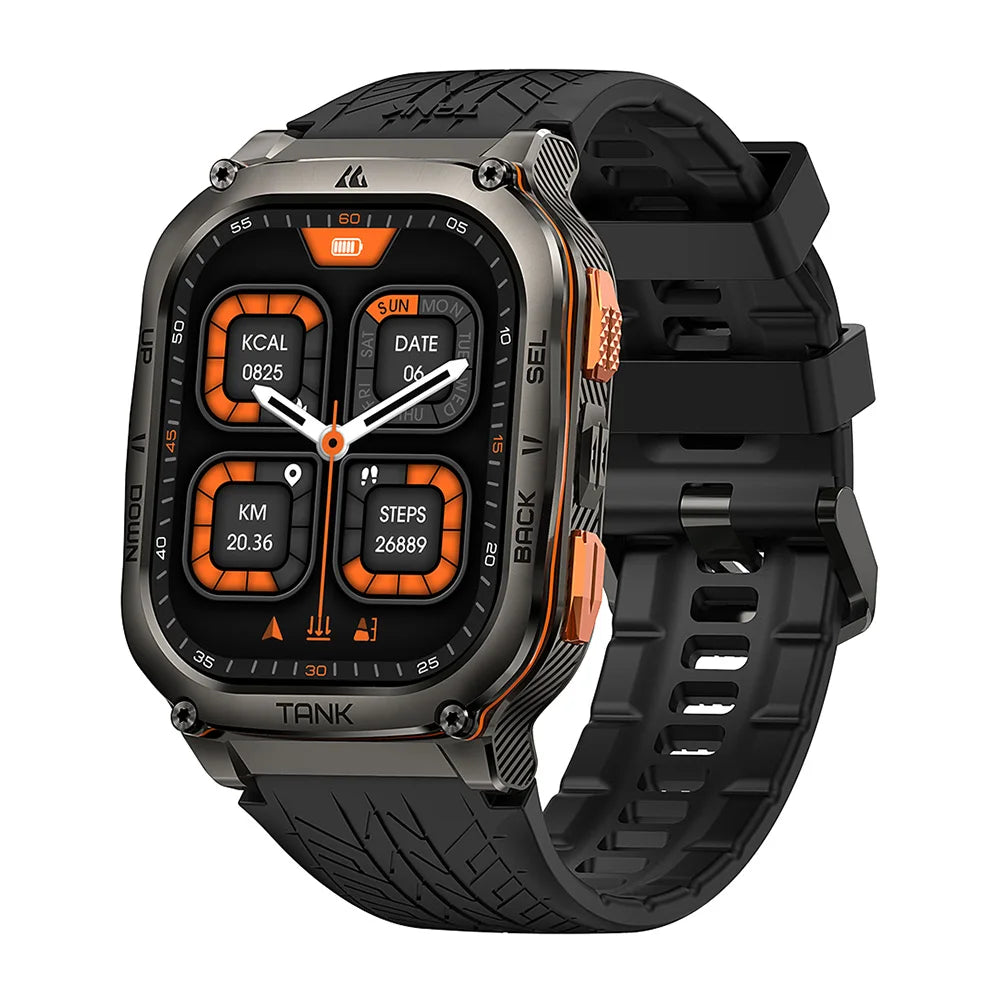 2025 KOSPET TANK M3 Ultra GPS Smart Watch for Men Stainless Steel 50M IP69K Waterproof 24/7 Health Monitor for Android iOS