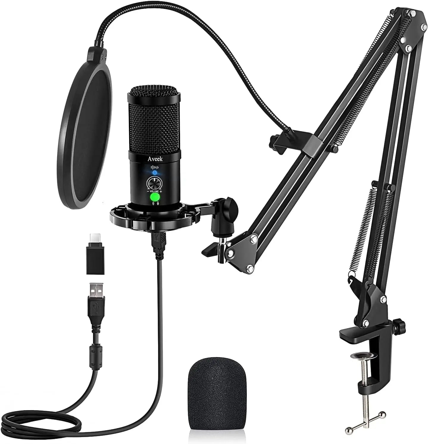 Aveek BM-66 USB Condenser Microphone Kit