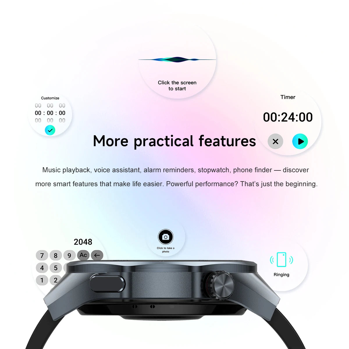 2026 New Luxury GPS Smart Watch Men Compass Altimeter 3ATM Waterproof Health Monitor Bluetooth Call Business Sports Smartwatch