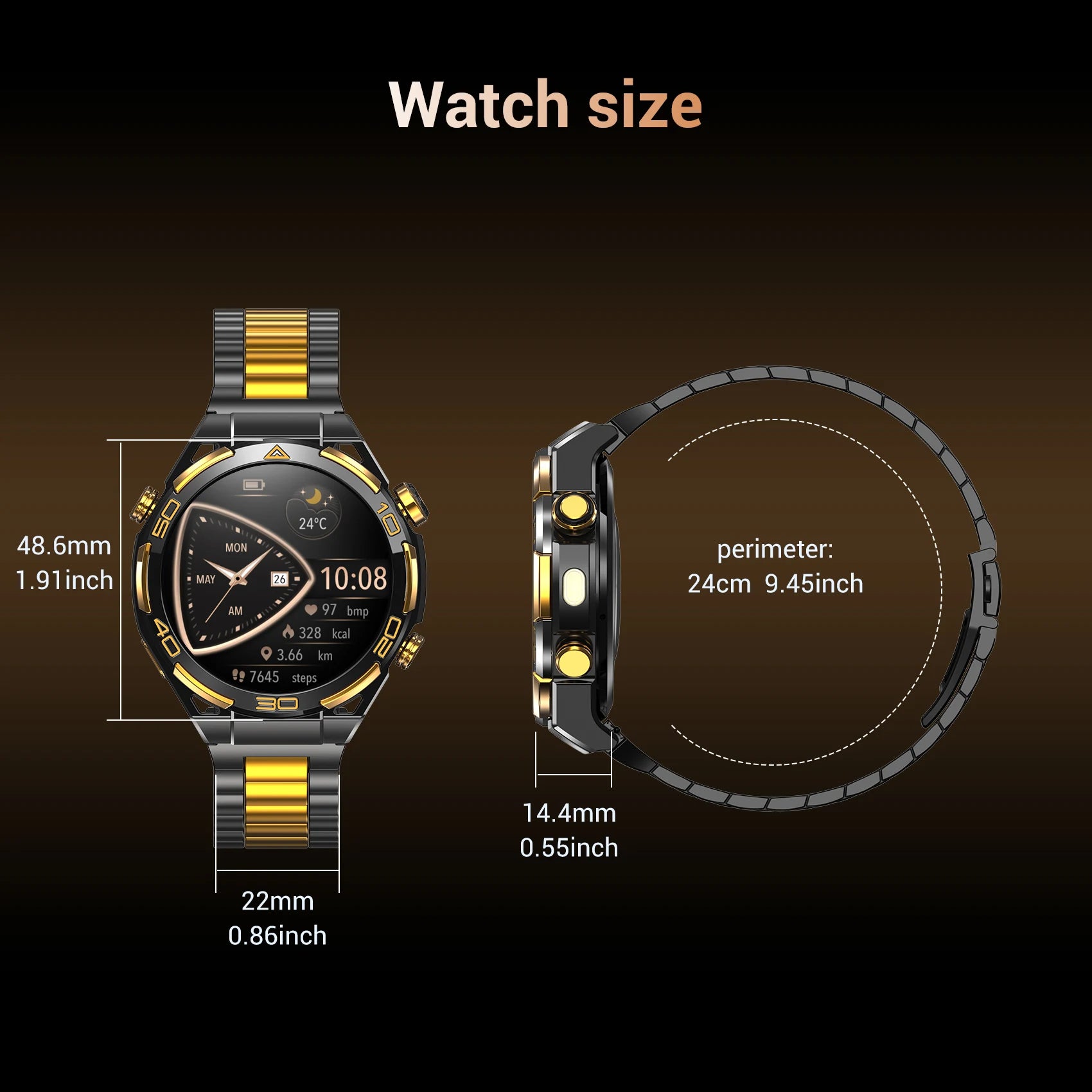 New Blackview W90 Pro GPS Smart Watch 1.43" HD AMOLED Display, 900mAh/ 20Days Standby Bluetooth Waterproof Sport Watch for Men