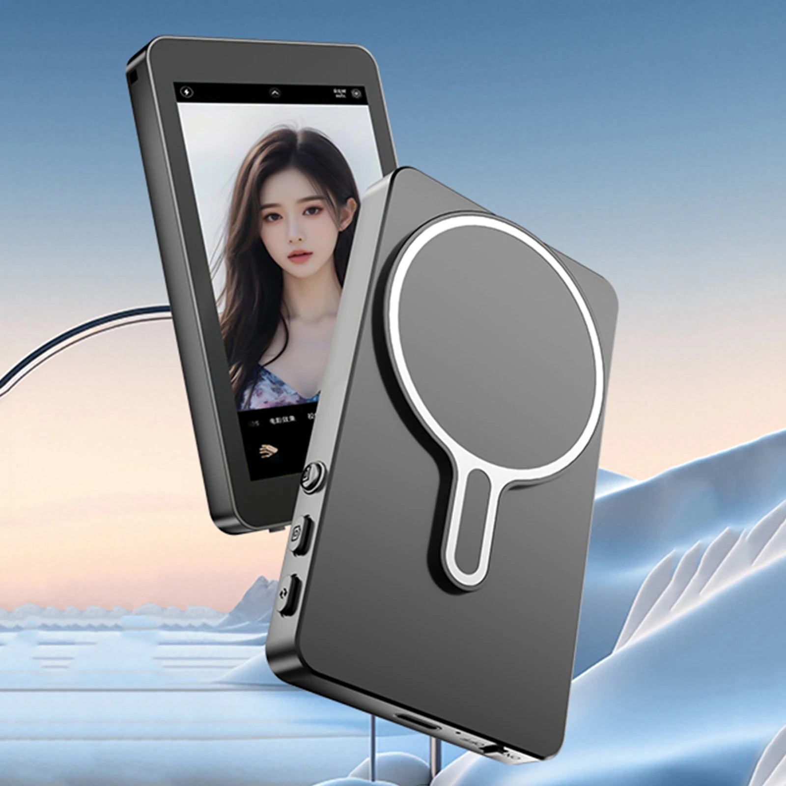 Magnetic Smartphone Monitor Screen – Rear Camera Vlog & Selfie Display for Live Streaming & Video Recording (Android & iPhone)