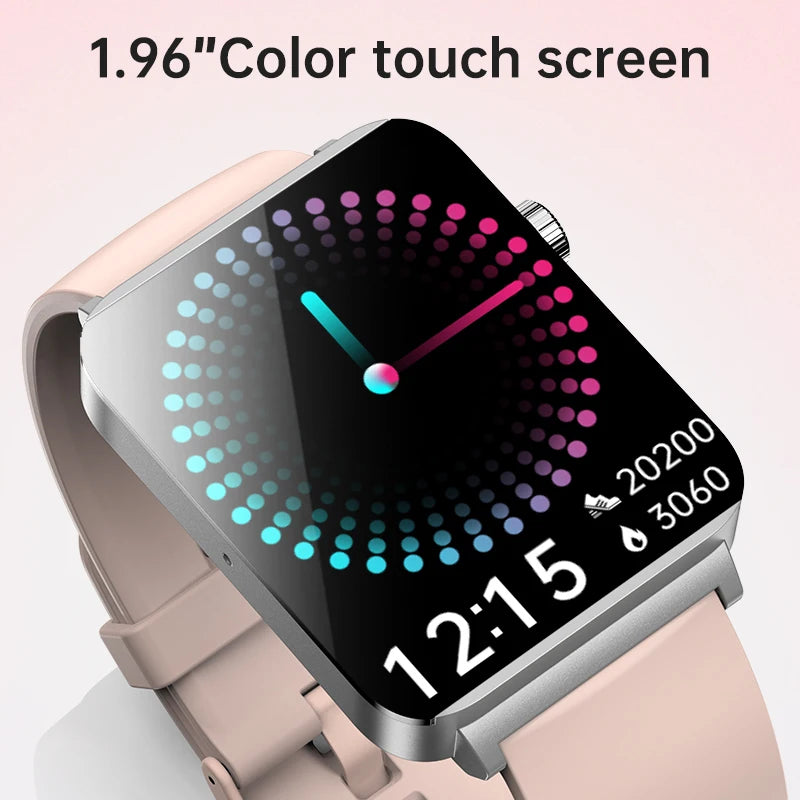 KS03 PRO Health Smart Watch For Men Women Bluetooth Calling Fitness Tracker Smartwatch E/C/G Test Outdoor 1.96" Large Screen SOS