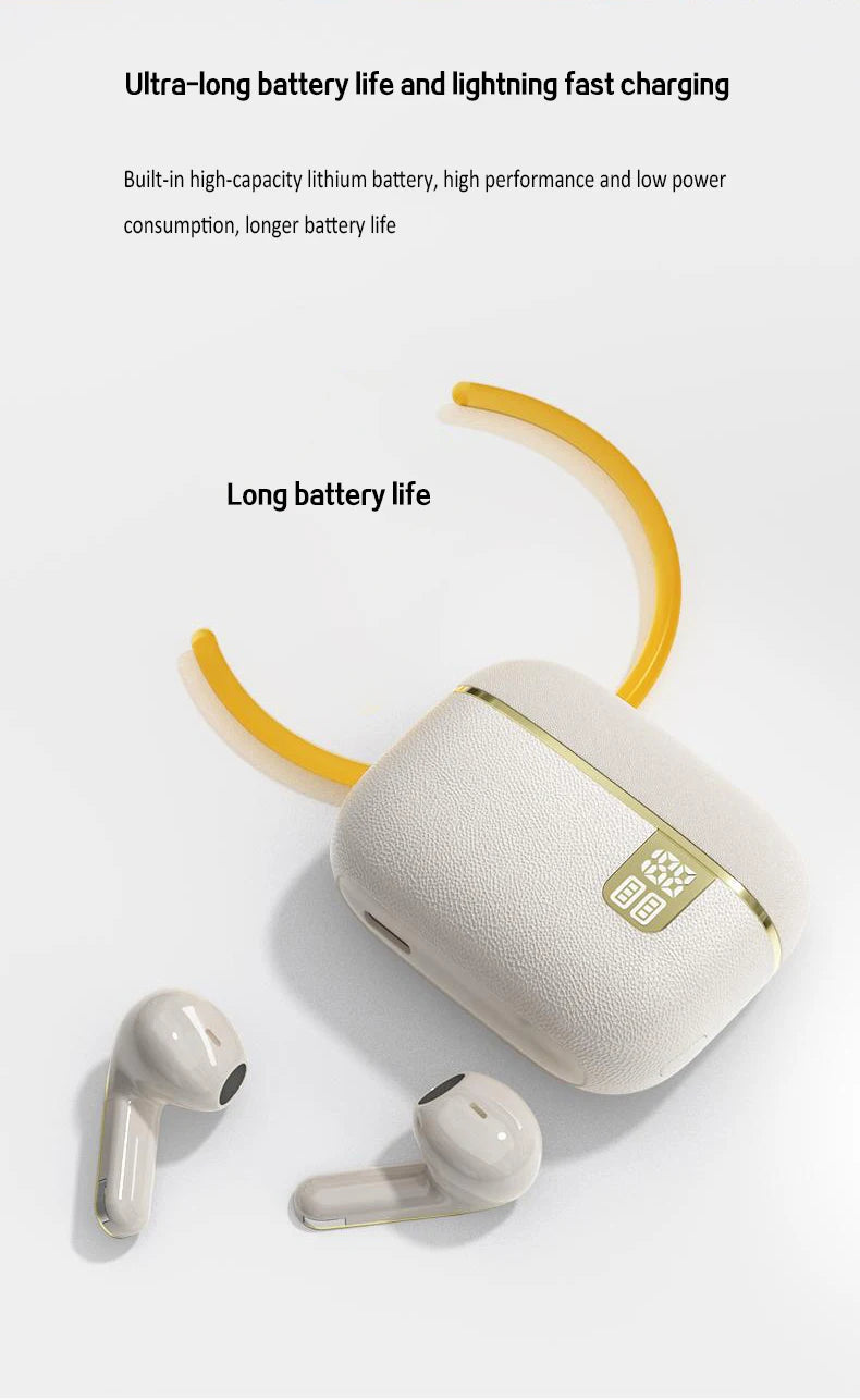 Bluetooth Earphone Wireless Headphone HiFi Stereo Sport Gaming Headsets ENC HD-Calling Noise Reduction Earbuds For Xiaomi iPhone