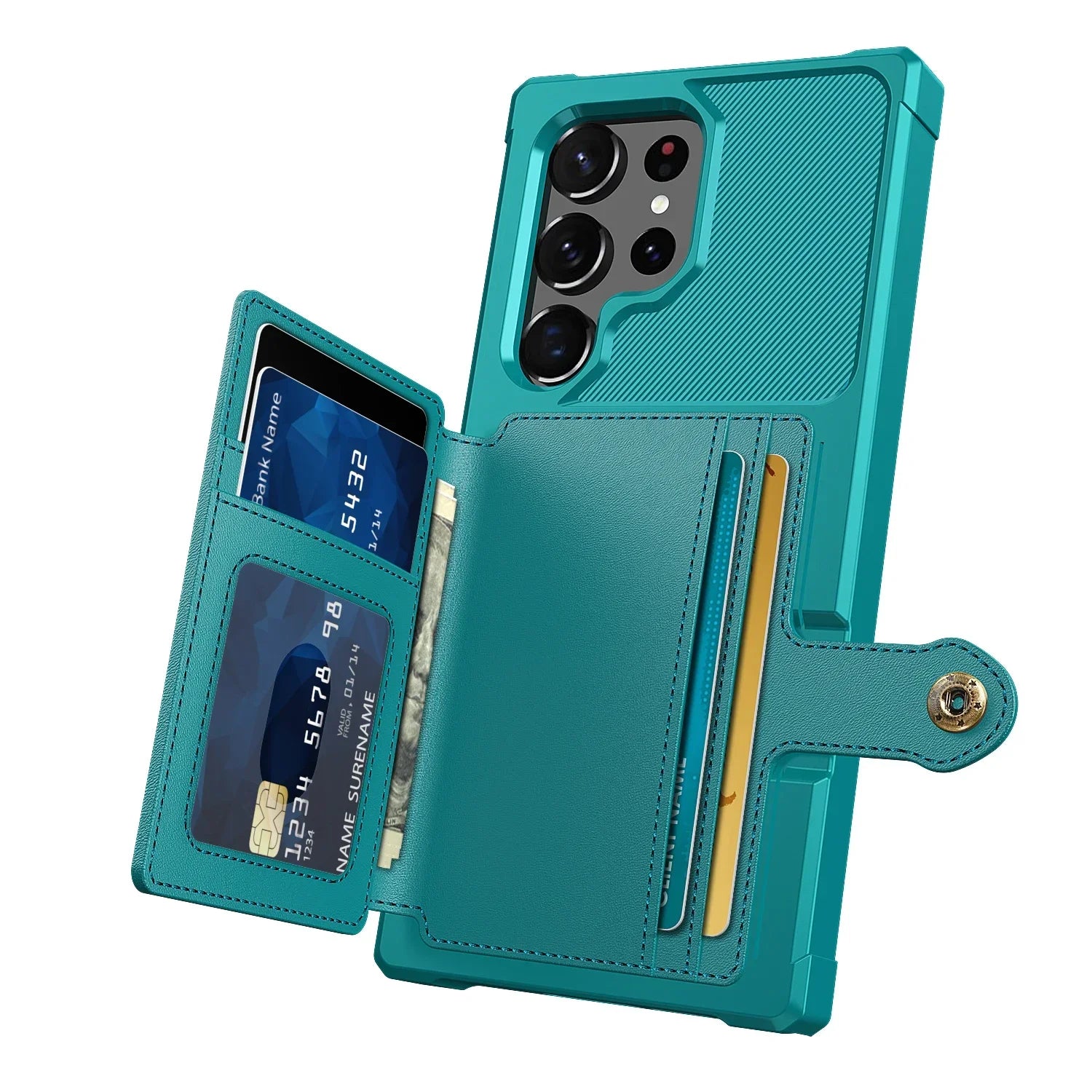 Samsung Galaxy, Credit Card Case PU Leather Flip Wallet Cover