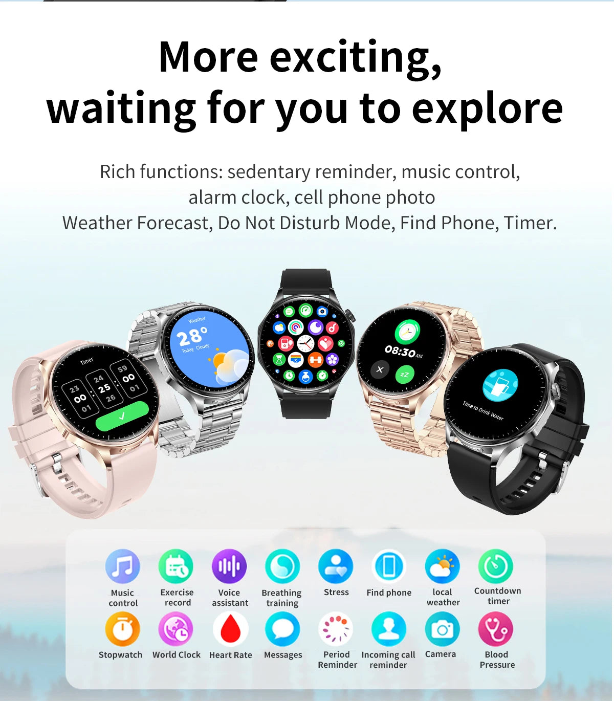 2026 new 2-In-1 TWS Headset Smart Watch 1.43" Women Men Sport Fitness motion Tracker Watches Earphone Music Smartwatch