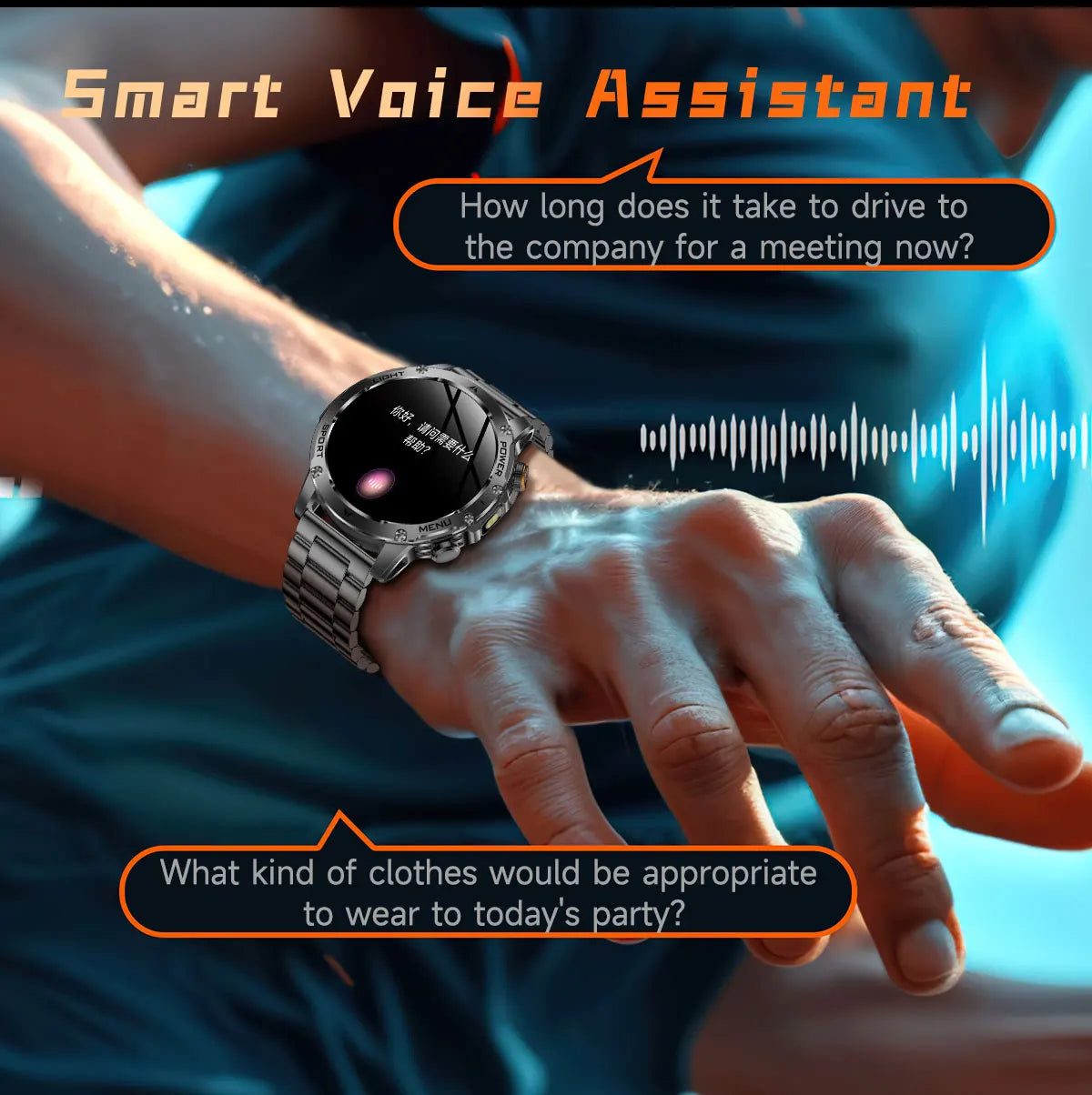 2026 New TREX3 1000mAh Large Battery Durable Adult Smart Watch Sports Fitness Waterproof LED Flashlight Call Smartwatchs For Men